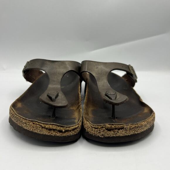 BIrkenstock Gizeh Birko Sandals Womens 8 Flor Flip Flop Brown Size 39 Germany - Picture 2 of 12